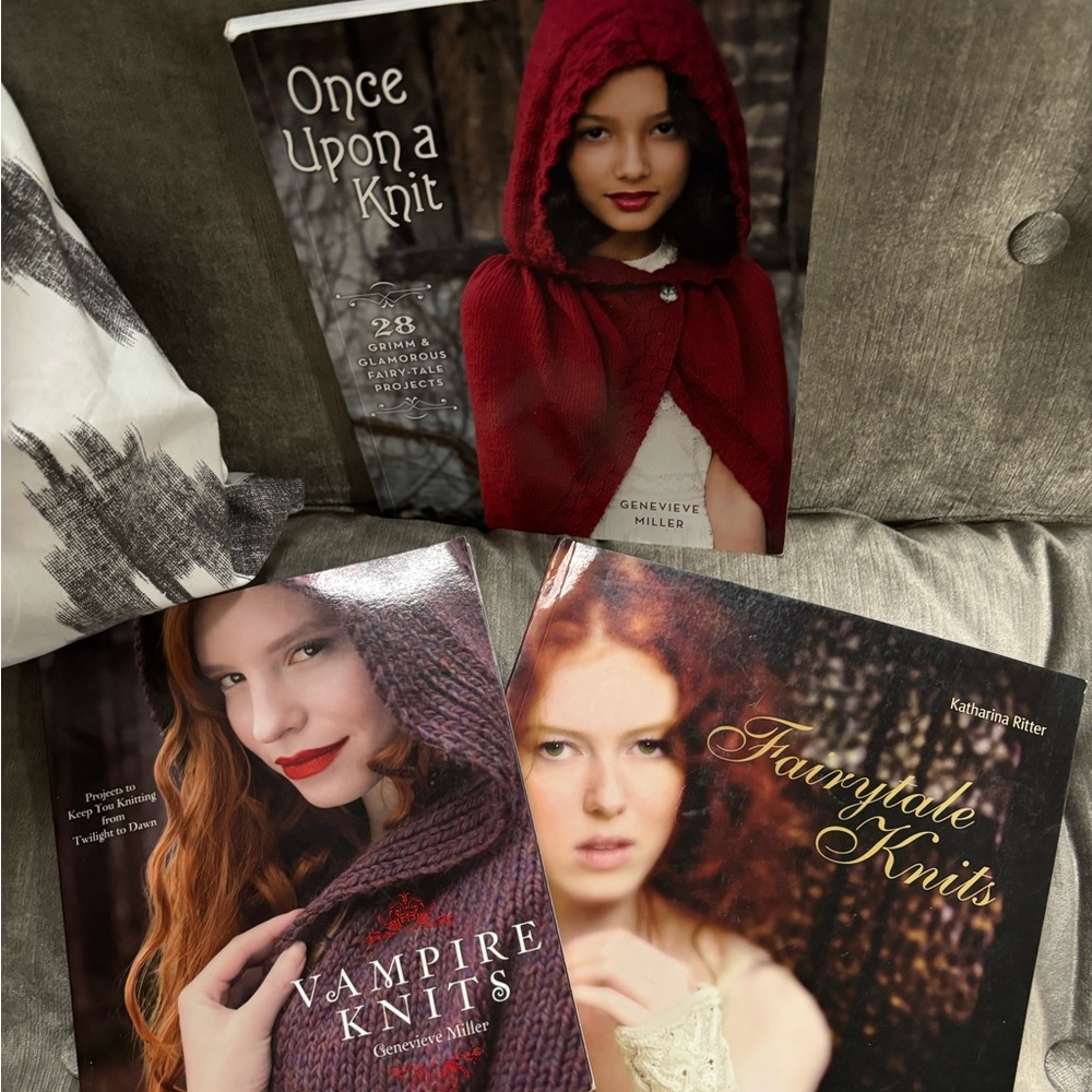 Vampires, Fairies & Fairytales! 3 knitting book lot